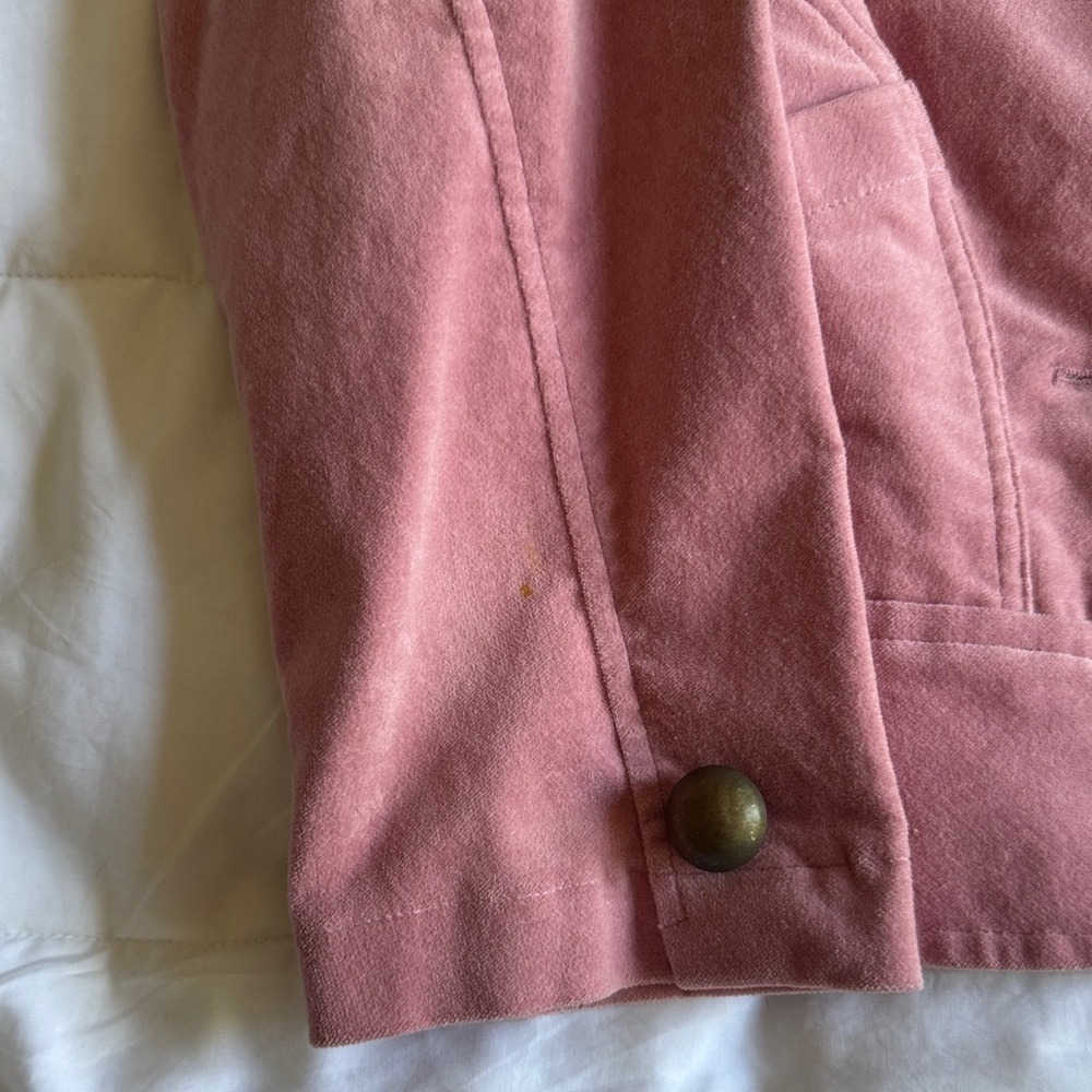 Woman's Fang Pink Blazer with Gold Buttons - Picture 2 of 7